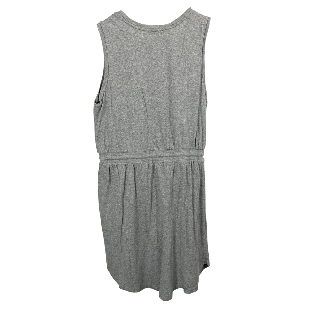 Simply Vera Vera Wang Floral Sleeveless Drawstring Short Tank Dress Heather Gray - Picture 5 of 7